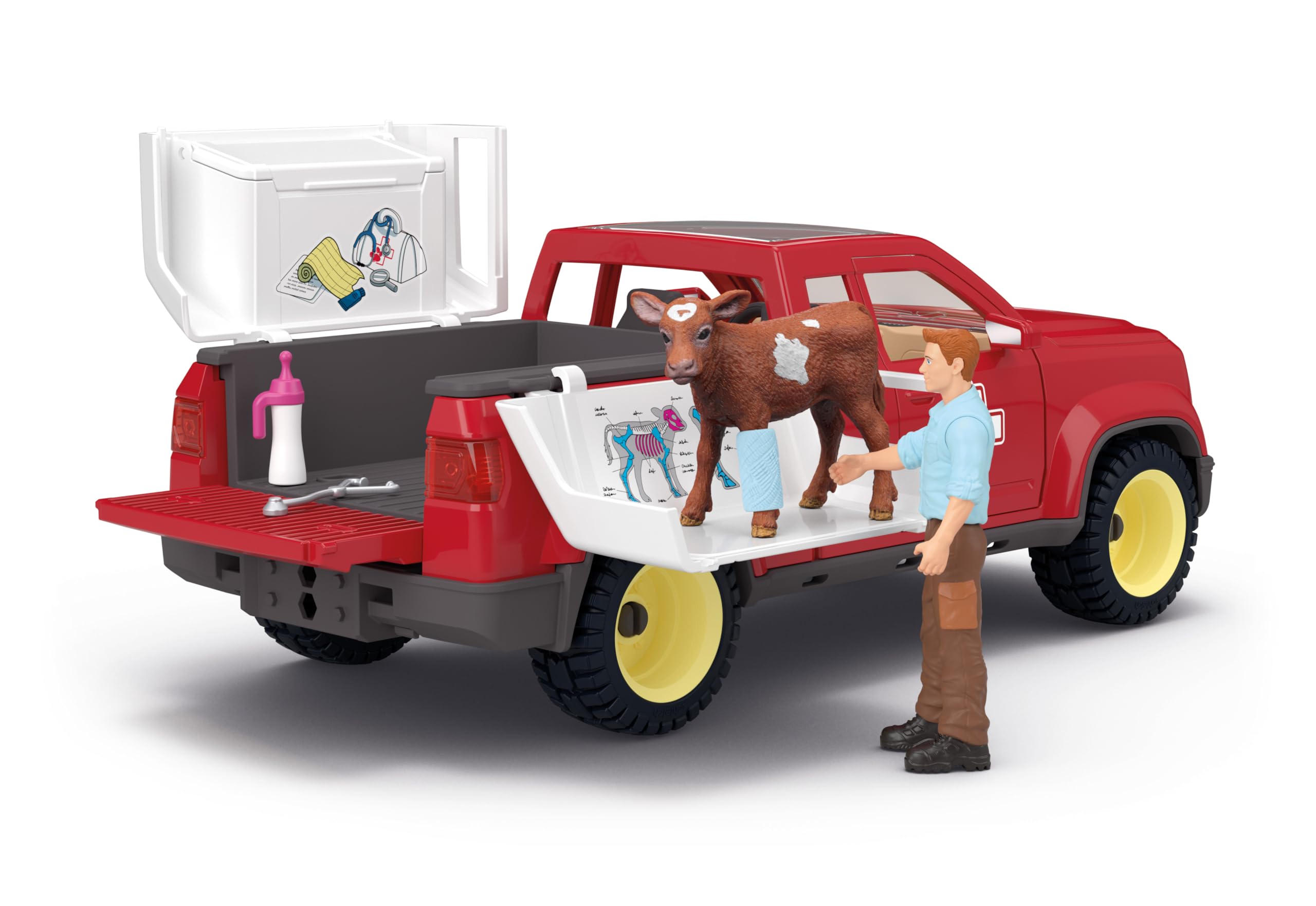 SCHLEICH Figurina 42503 - Visita del veterinario alla fattoria - Farm World