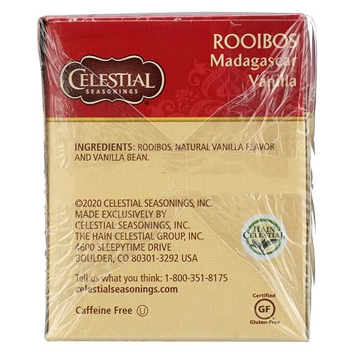 Miniatura 4 de Celestial Seasonings Té Rojo Rooibos Madagascar Vainilla (Paquete de 3)