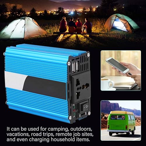 Miniatura 2 de 500W DC 12V a AC 220V-240V pico 600W convertidor de coche adaptador USB dual