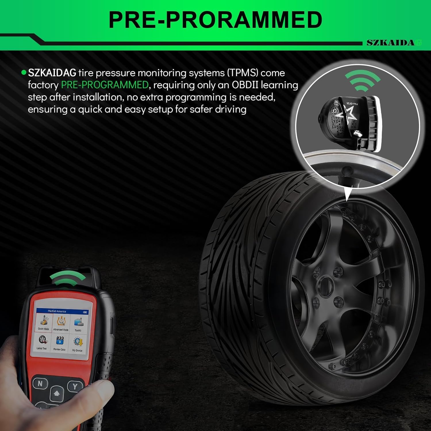 TPMS Sensor for:-GMC Terrain 2010-2020 Savana Sierra Tire Pressure Sensor for:-Chevy Silverado Suburban Express Impala for:-Saturn Outlook for:-Buick for:-Cadillac 4Pack OE#13598771, 13586335