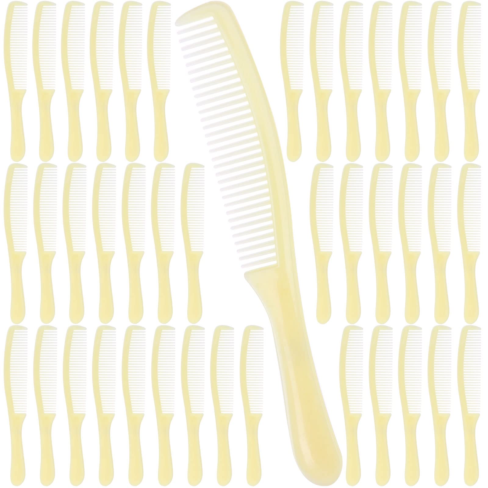 100 Packs Individually Wrapped Combs 6.5 Inch Long Bulk Combs Disposable Combs Plastic Hair Combs for Travel Hotel Shelter Homeless Nursing Home Charity Church