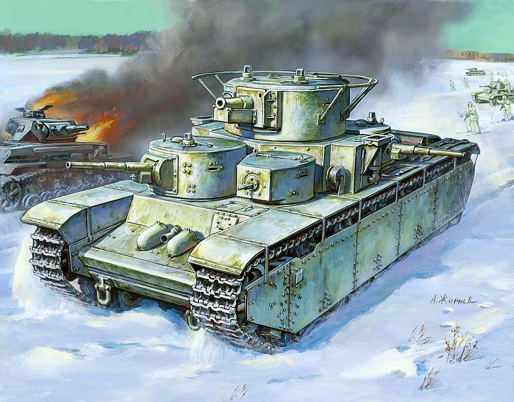 Amazon.com: Zvezda Models Soviet Heavy Tank T-35 Snap Fit : Arts