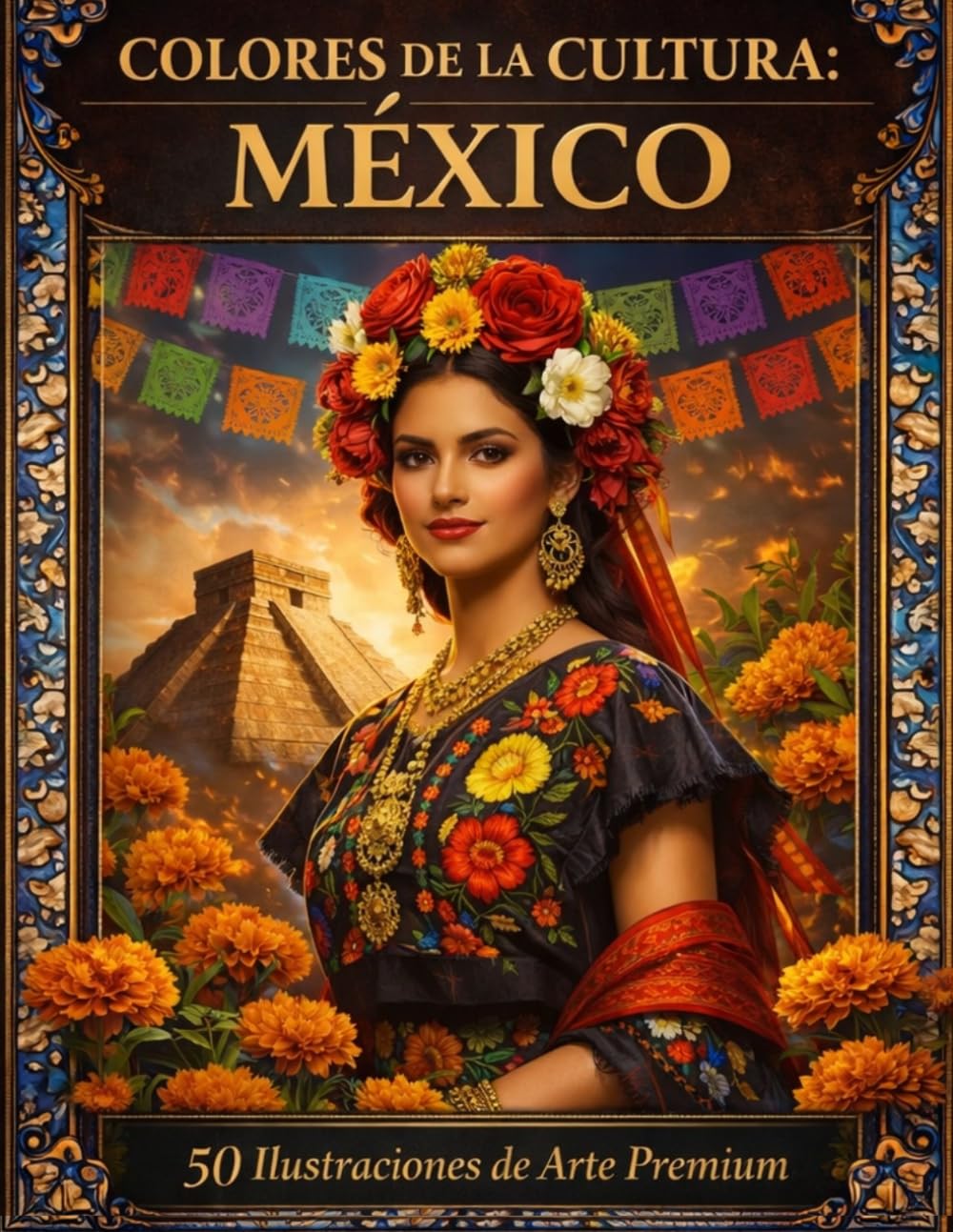 COLORES DE LA CULTURA: MÉXICO: 50 Ilustraciones de Arte Premium: Un Viaje a través de la Historia, Tradiciones y Arquitectura Colonial. Páginas de una ... de Colorear para Adultos) (Cores da Cultura)