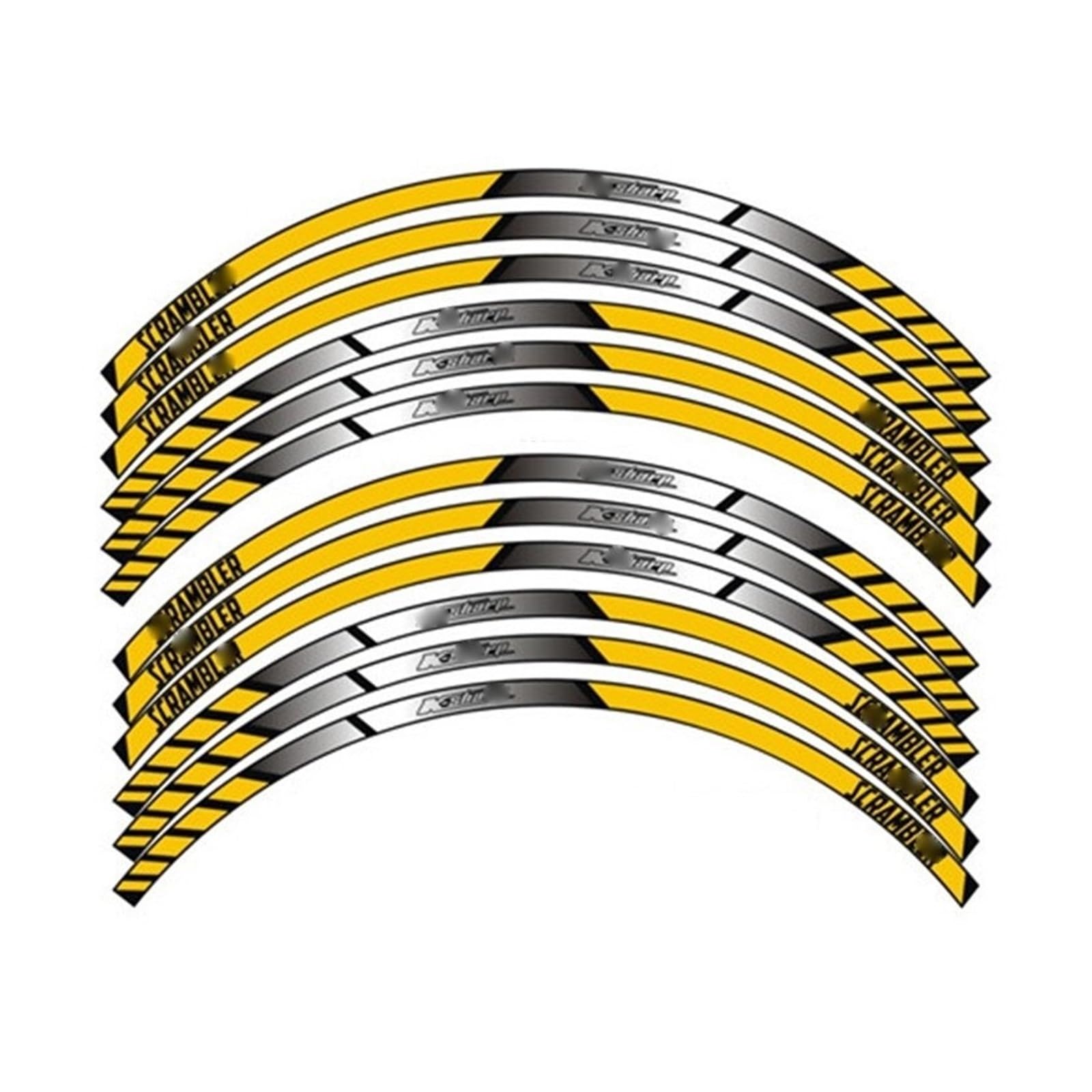 Motorcycle Wheel Decals Reflective Stickers Rim Stripes for D&UCATI for Scrambler(2)