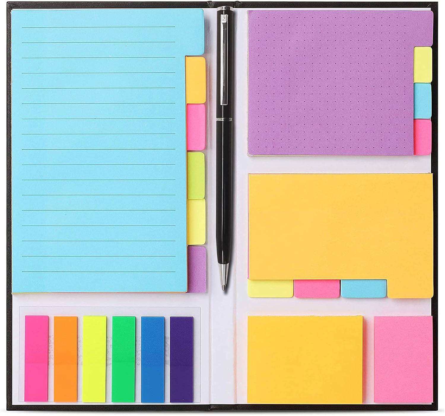Buy FLYMAN Colorful SelfStick Notes Pads Bundle, Dividers Tabs, Book