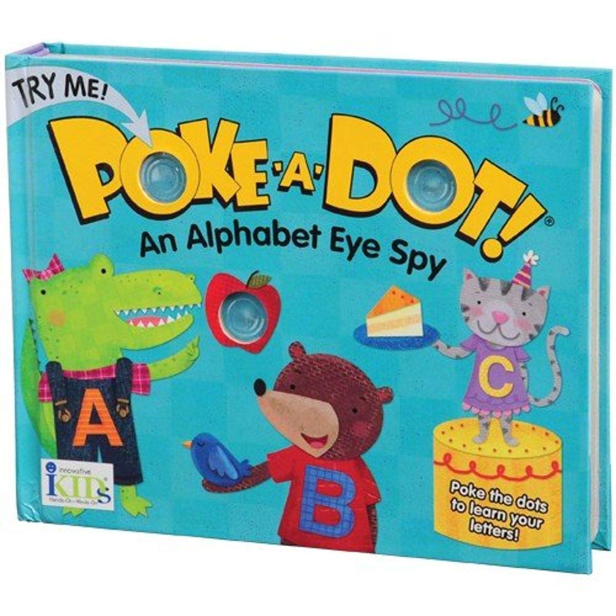 Constructive Playthings INN-30 Alphabet Eye Spy Poke-A-Dot Letter Learning Board Book, Grade: Kindergarten to 3