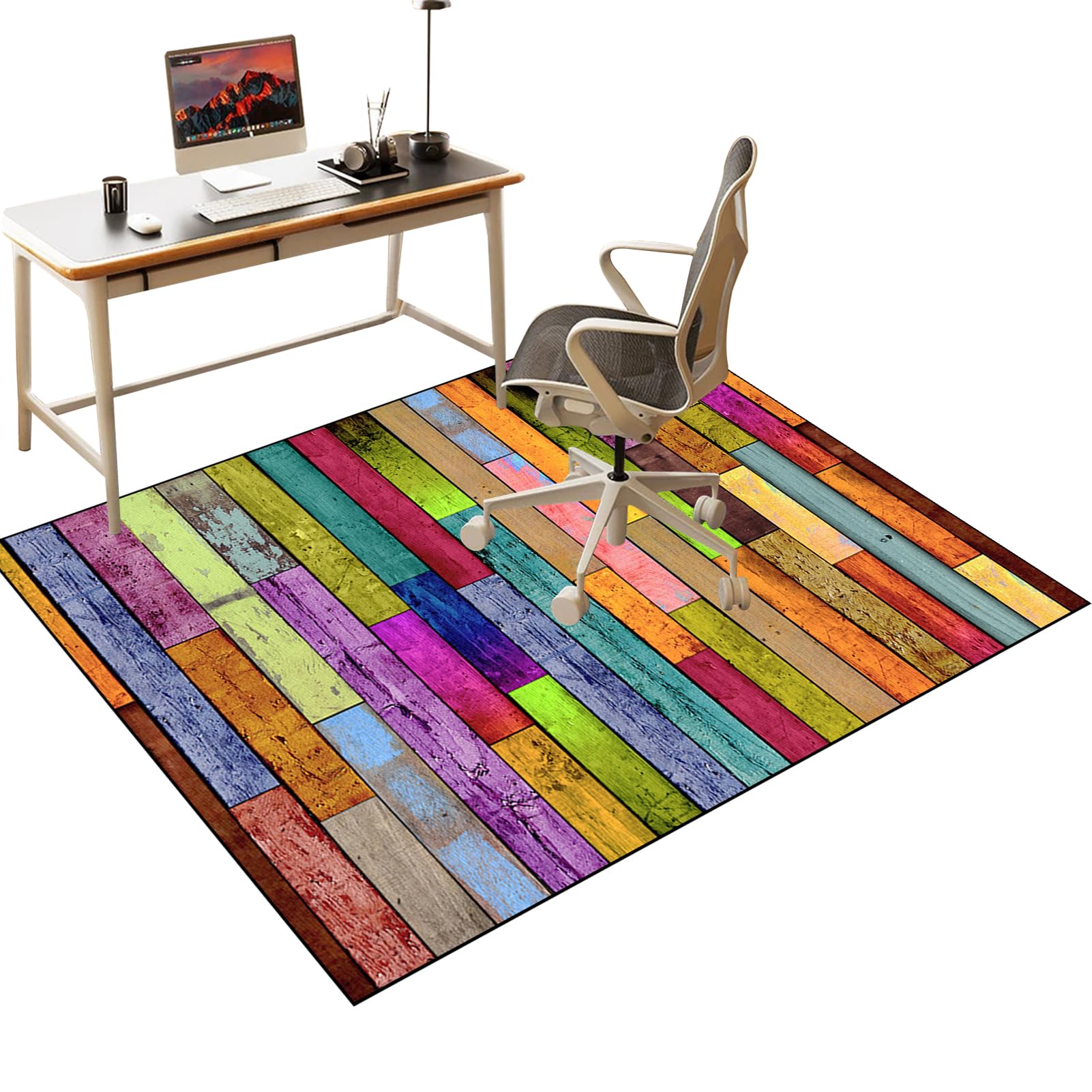 Desk Chair Mat for Carpet Floors, Office Chair Mat for Hardwood Floor, Computer Gaming Chair mat for Hard Floor, Computer Rolling Chair Mat for Home and Office Floor Protector Mat Rug 160 x 200 cm โ image 1