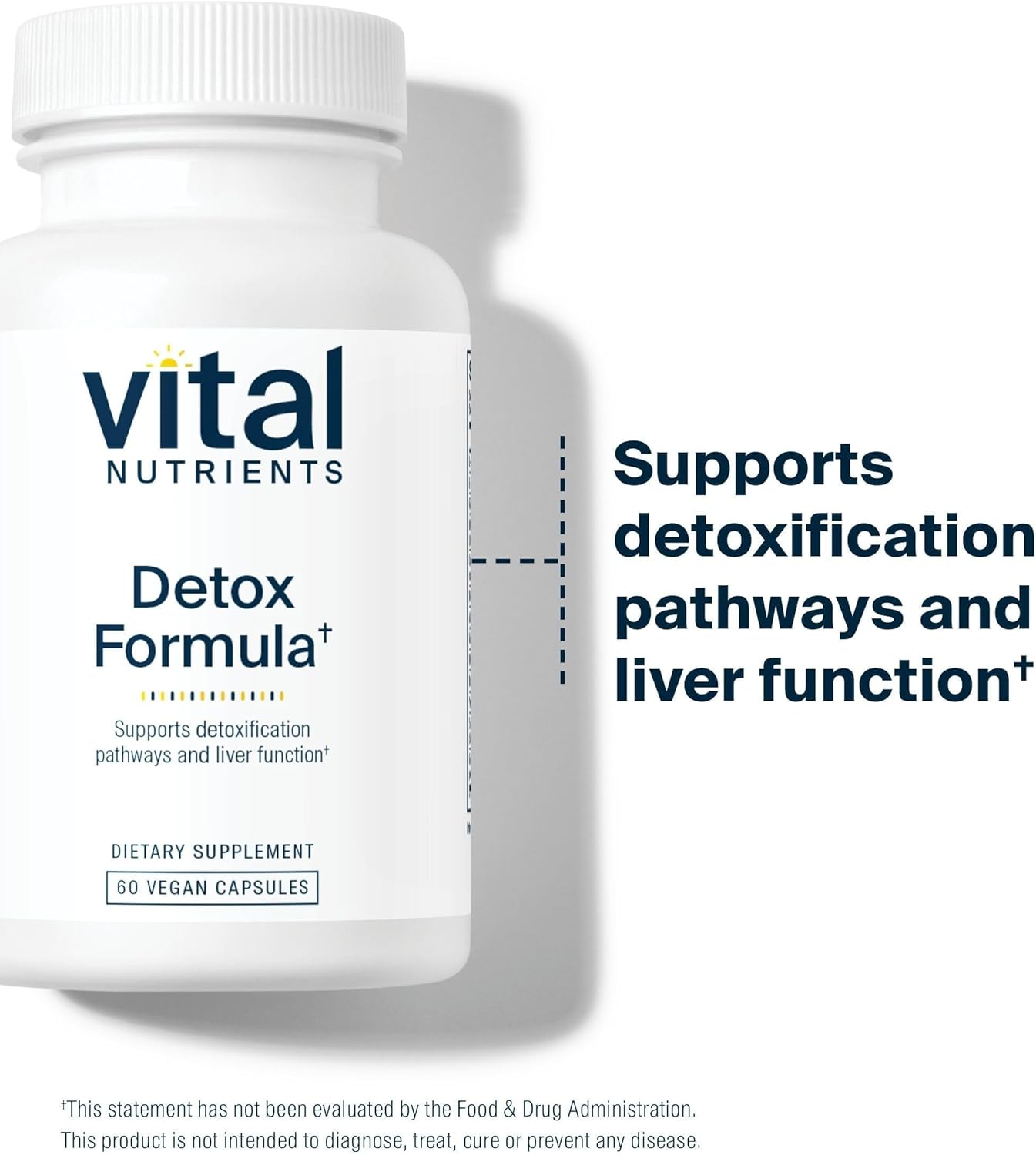 Vital Nutrients Detox Formula - Vegan Liver Detox - Antioxidant Supplement Promotes Liver & Detoxification Support - Gluten, Dairy, Soy Free - Non-GMO - 60 Capsules - Image 3