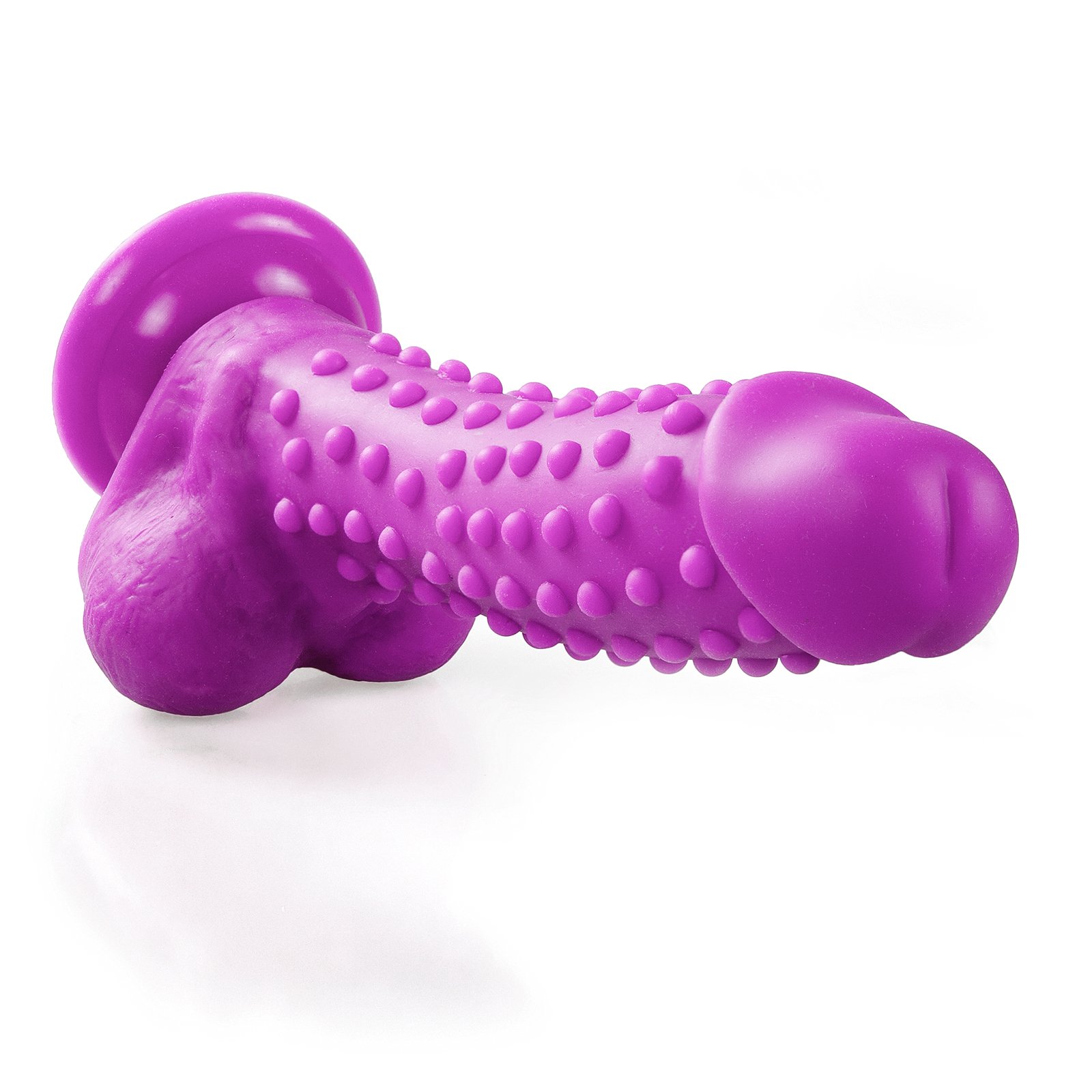 „CROCODILE“ Relistico dildo in SILICONE di 25,0 cm per sensazioni forti - La VENTOSA rende possibile la PERFETTA TENUTA SENZA MANI - Magic Wand Dildo per giochi sessuali anali e vaginali, Porpora