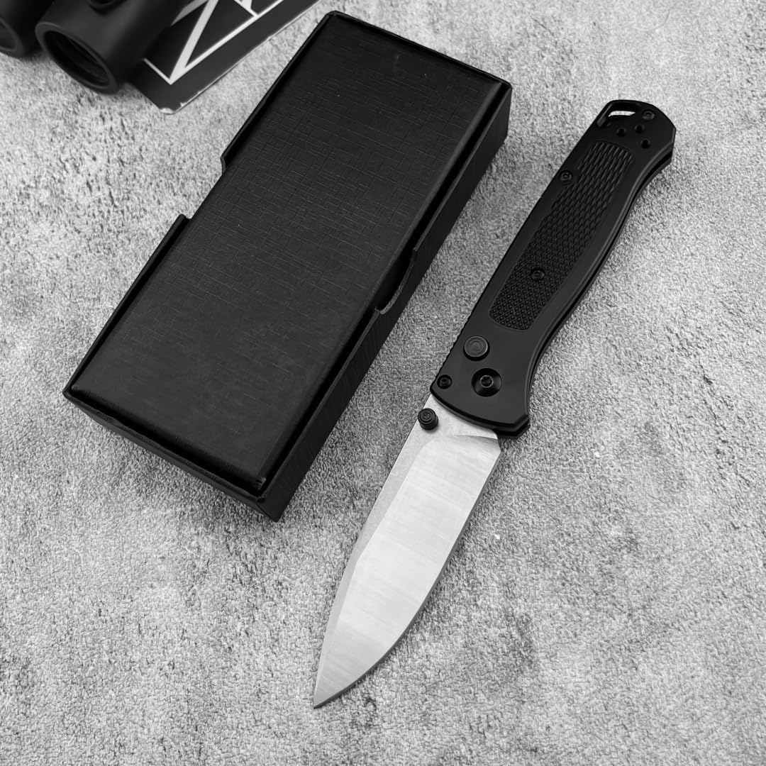 HUAAO D2 Steel Folding Knife with Clip-EDC Pocket Knife with Safety Lock, Ergonomic Aluminum Handle for Outdoor, Camping, Hiking & Fishing,Cool Knife for Everyday Carry