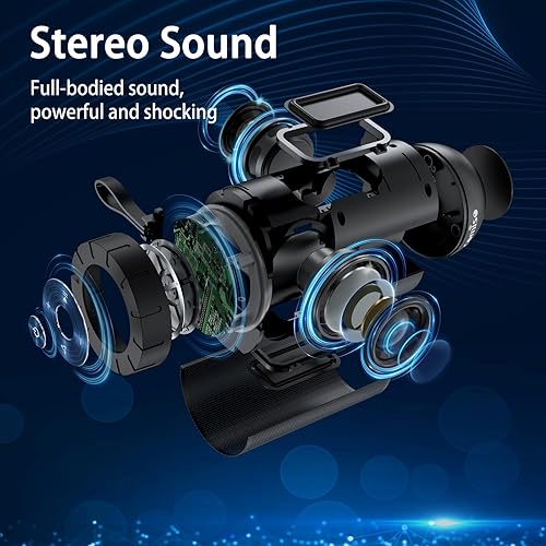 Miniatura 2 de COMISO Altavoces Bluetooth impermeables para exteriores altavoz portátil inalámbrico con 24 horas de reproducción de sonido superior para campamento