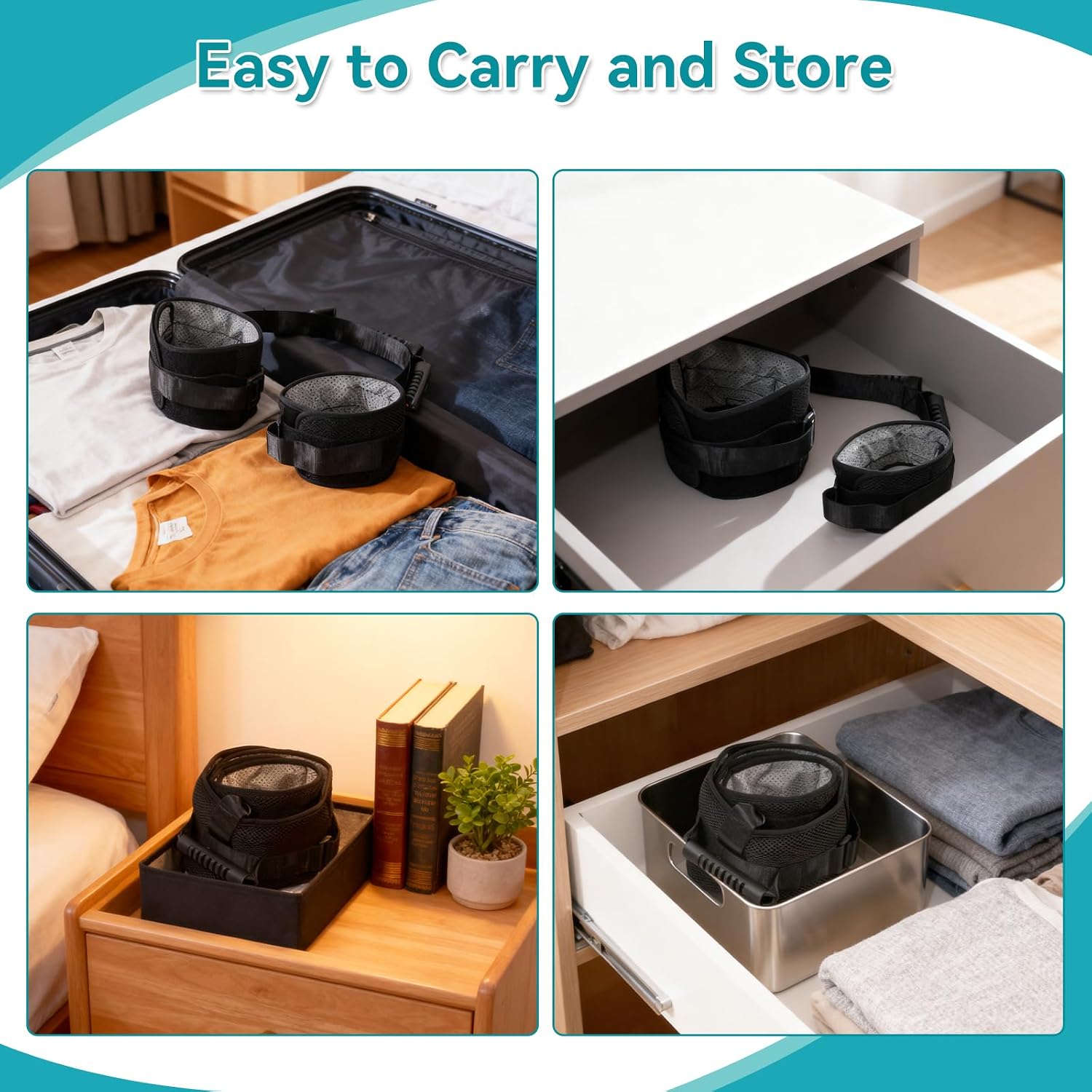 Leg Lifter After Hip Replacement，Thigh Lifter Strap with 4 Handles for Knee Hip Surgery Recovery,Ideal for Bed，Wheelchair and Bed Transfers