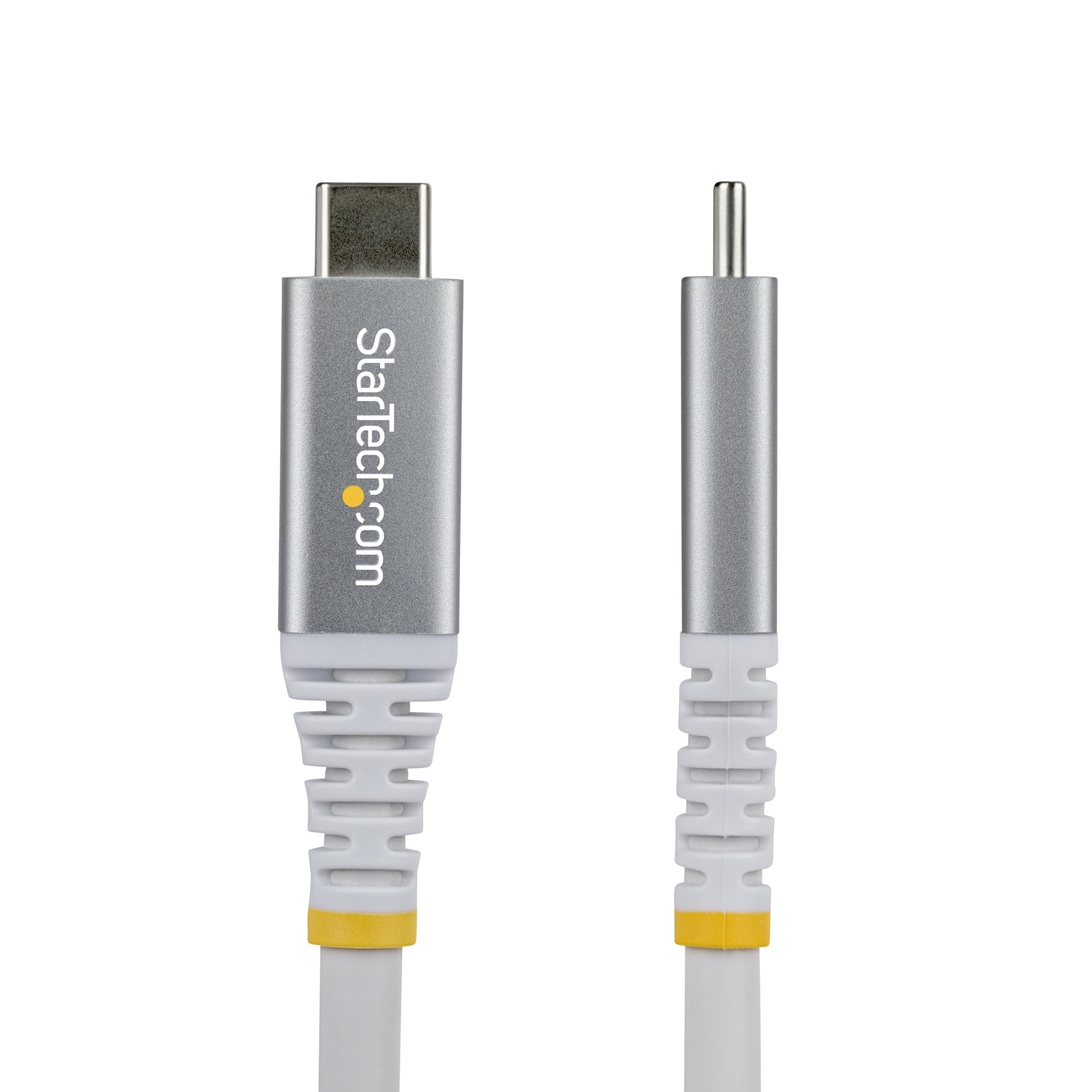 StarTech 3m USB4 Kabel, 20Gbps, 60W, 4K 120Hz DP2.1, Weiß (CC3M20GUSB4CXW) | USB-IF-zertifiziert, USB-C, Monitorkabel, TPE-Mantel, E-Marker, Dockingstation
