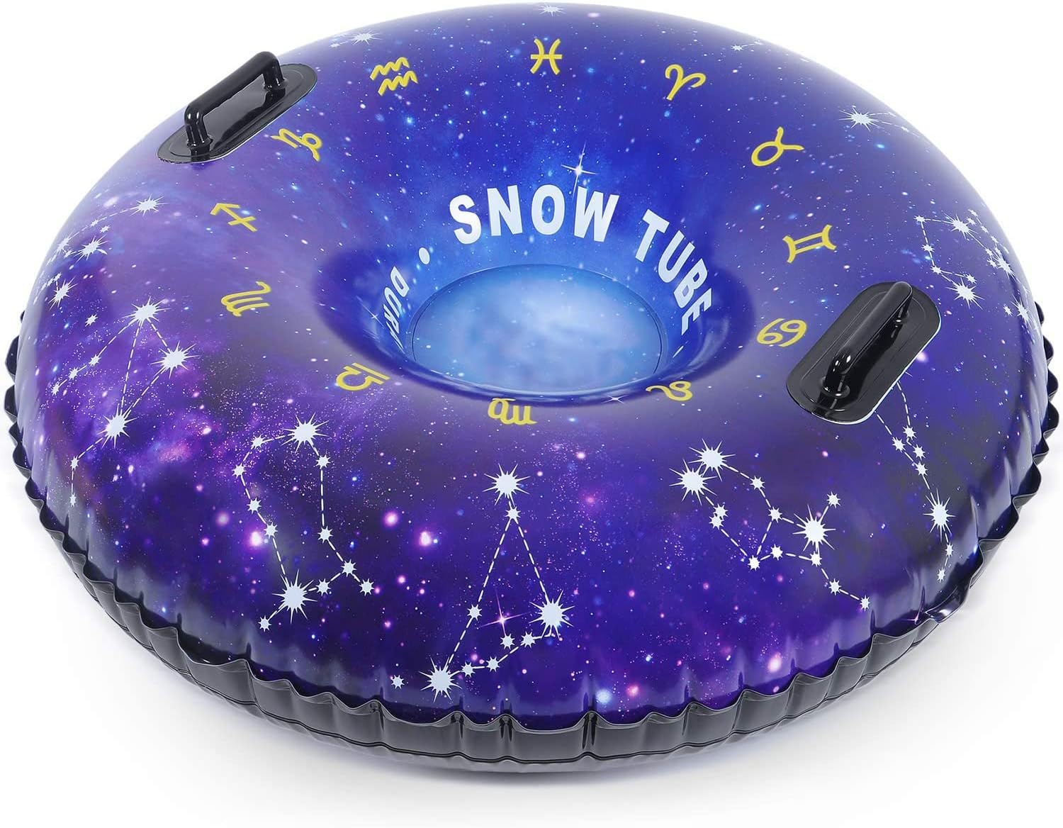 47 Inch Snow Tubes Snow Sled - Inflatable Sleds for Kids and Adult for Floating with 2 Handles,Snow Tubes for Sledding Heavy Duty,Winter Snow Toys Kit Tubes by Thickening Material of 0.5mm