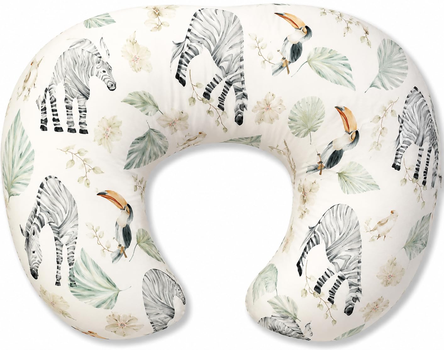 Proliva Feeding Pillow for New Born Baby with Detachable Cover Breast Feeding, Maternity Nursing Pillow for Breastfeeding Set of Support for Baby Feeding Pillow Mom Home (Zebra-Forest-K1)-image-23