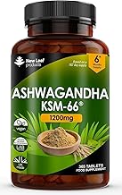 Ashwagandha KSM 66-365 (6 Months Supply) 1200mg Vegan Tablets Pure High Strength Root Extract - Ashwagandha KSM Tablets Supplement (not Capsules or Gummies) Non-GMO & UK Made (6 Months Supply)