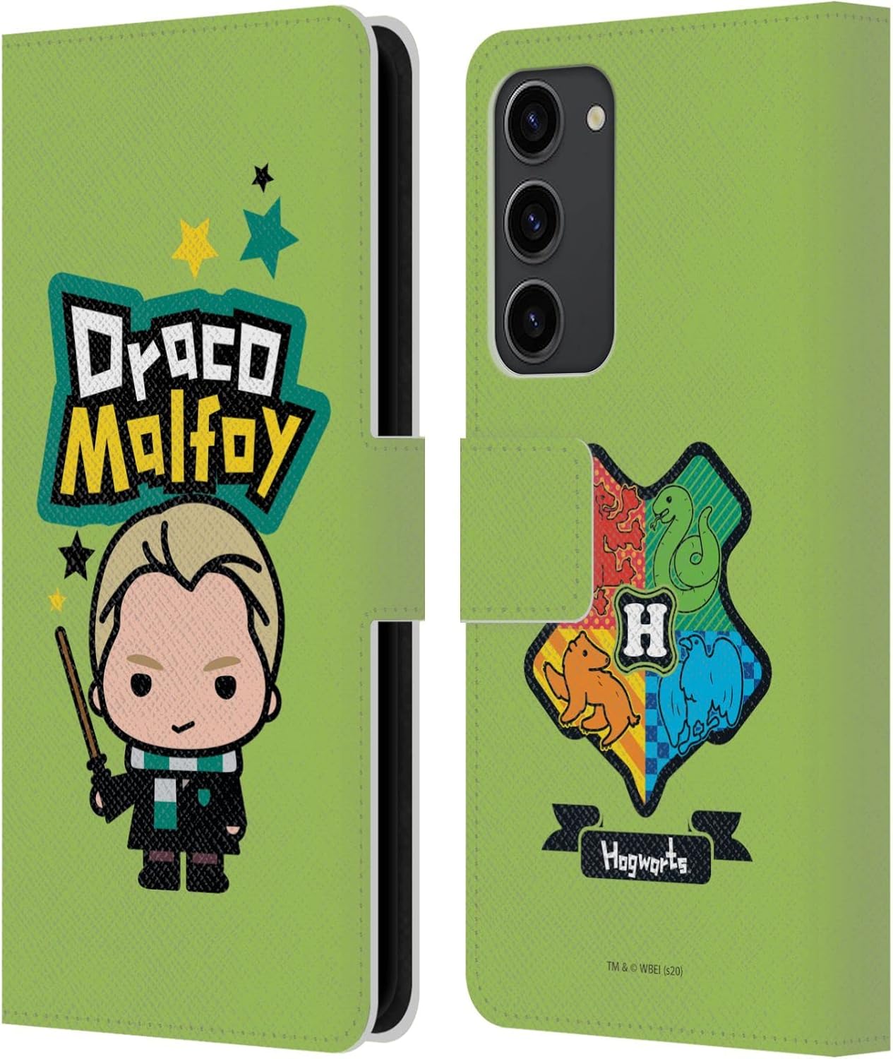 Head Case Designs Officially Licensed Harry Potter Draco Malfoy Deathly Hallows XXVIII Leather Wallet Case Compatible with Samsung Galaxy S23+ 5G