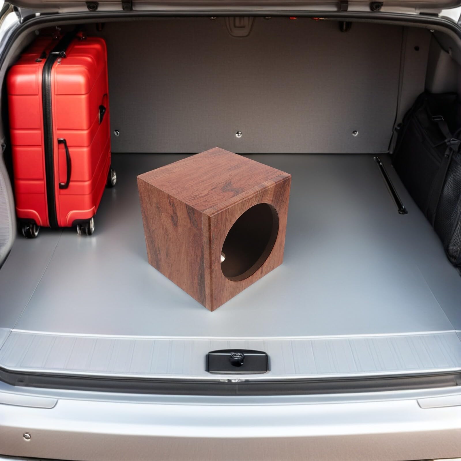 YARNOW Caisson de Haut-Parleur pour Voiture en Bois 6,5 Pouces, Boîtier Robuste Anti-Vibrations, Caisson Audio pour Subwoofer de Véhicule, Compatible Autoradio Camion, Améliore Qualité