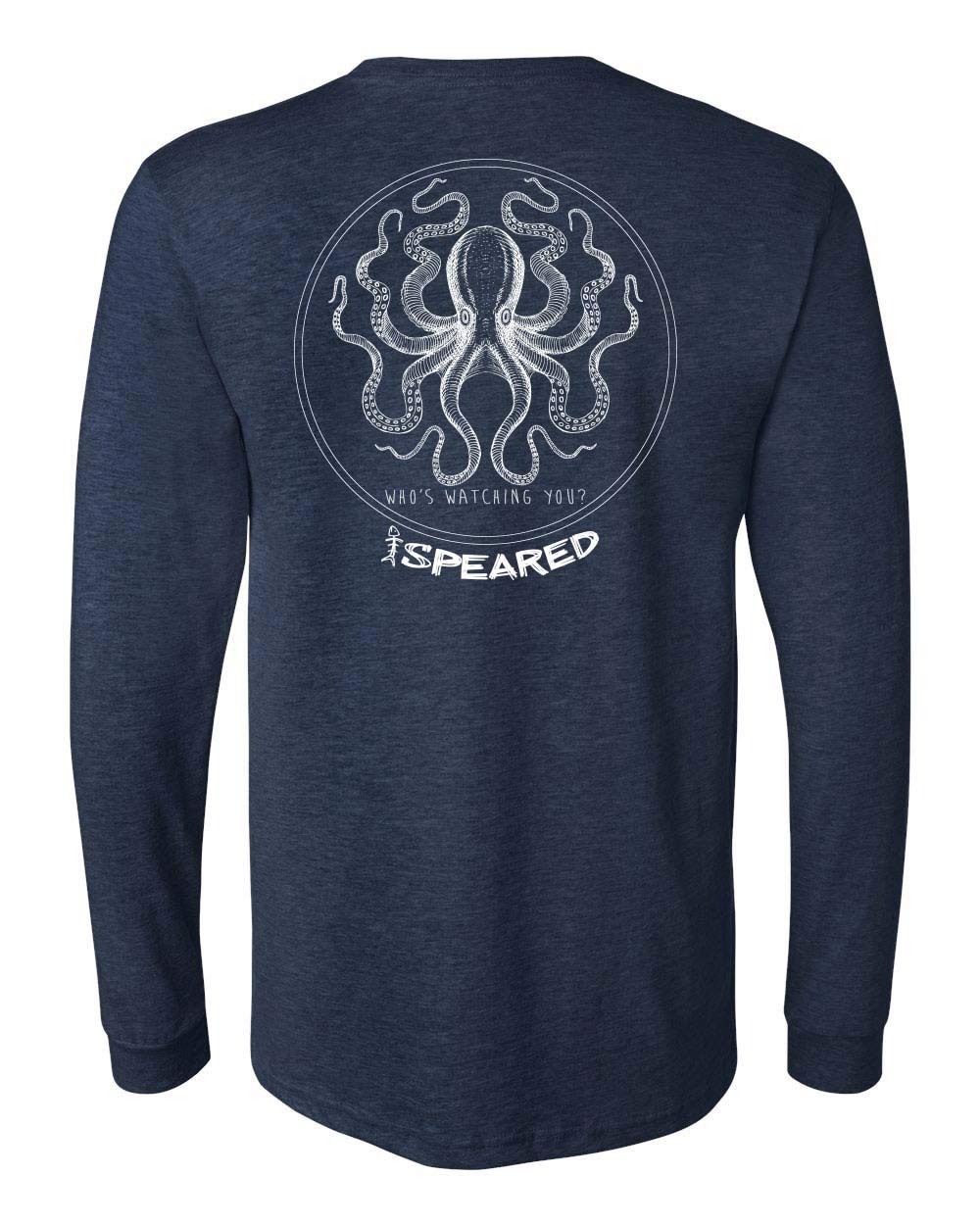 Speared Octopus T-Shirt Kraken - Spearfishing Long Sleeve