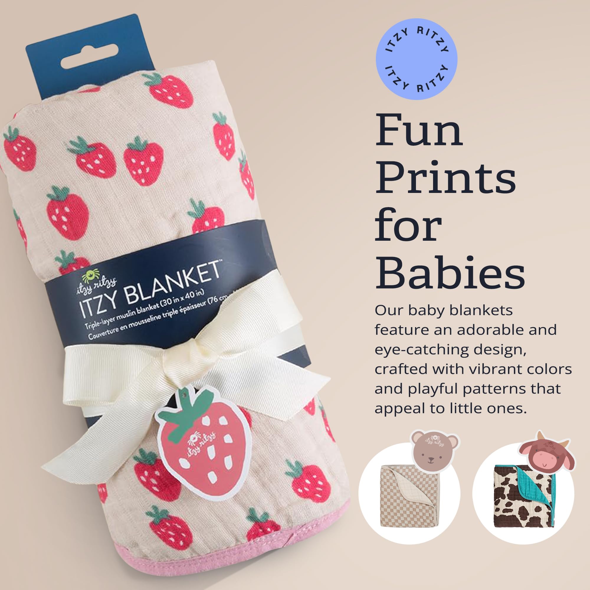 Amazon.com: Itzy Ritzy Baby Blanket – Soft Cotton Muslin Multi-Use