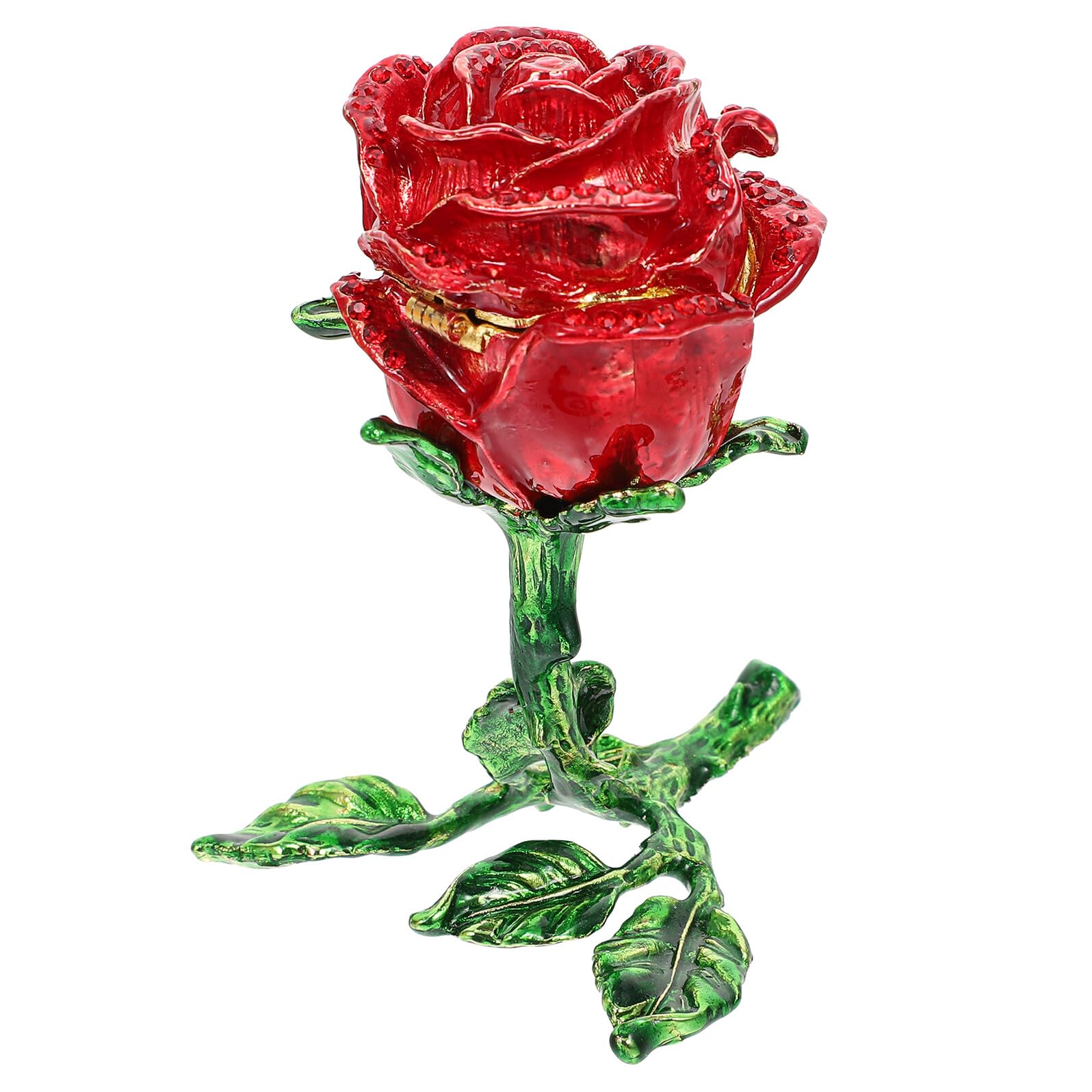 Boîte à bijoux en étain BESPORTBLE avec décor fleur et rangement bagues