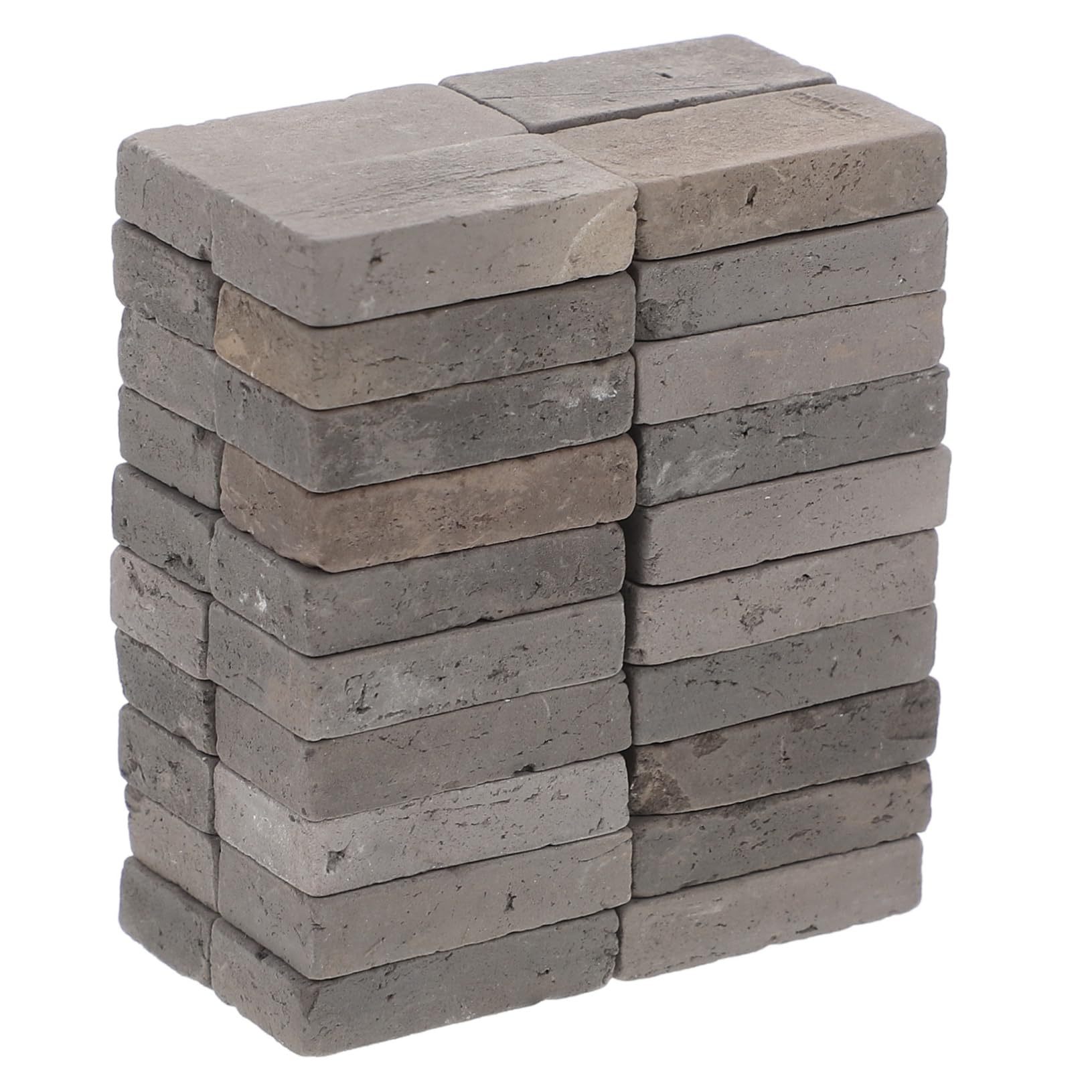 TOGEVAL ミニフェイクレンガ ミニチュアレンガ置物 レンガ素材 40個 グレー テラリウム用水槽階段装飾 Diyレイアウト対応 カメ水槽およびドールハウス造園用