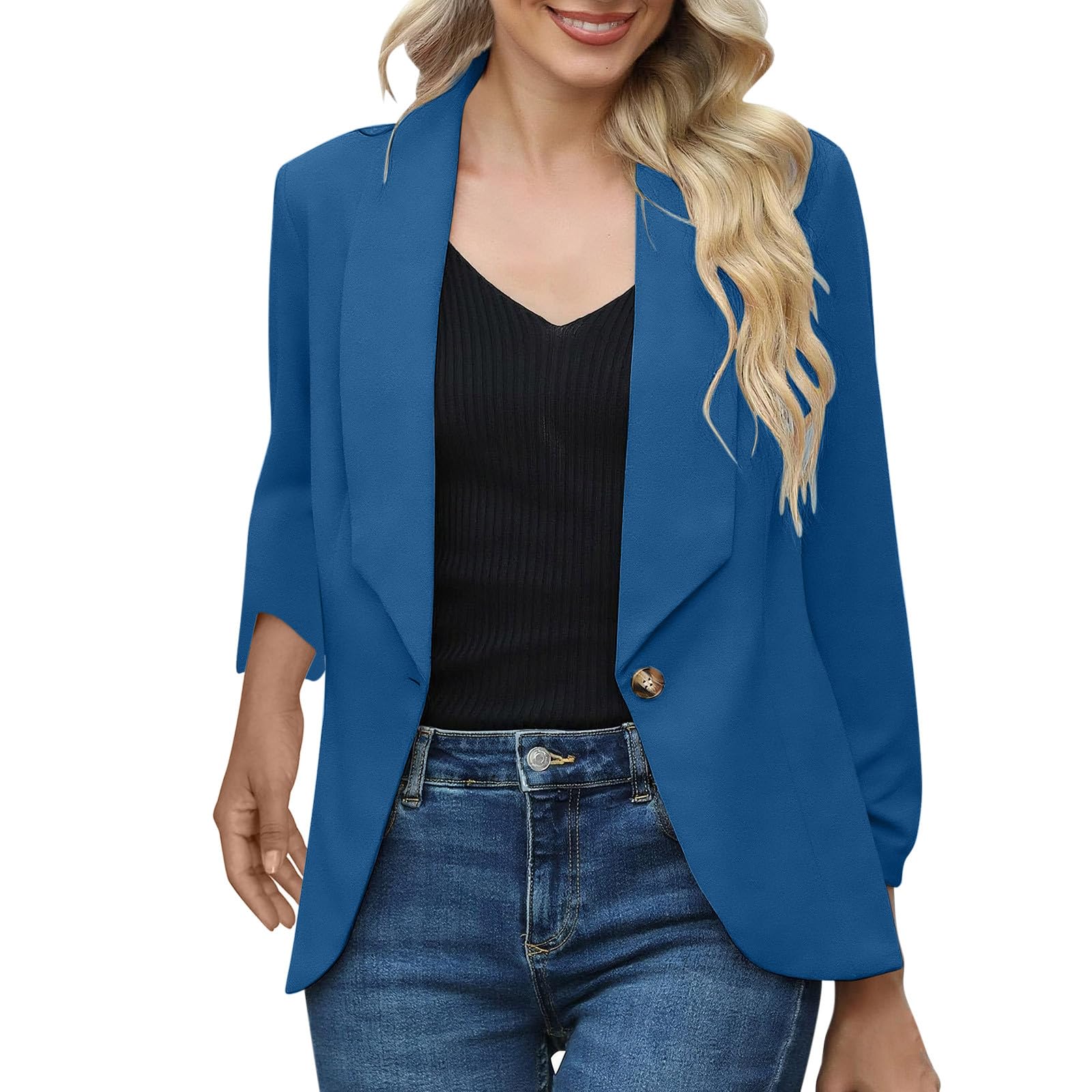 Womens Blazers for Work Casual Long Sleeve Collared Blazer Jacket Business Suit Blazers Fashion Trendy Blazer