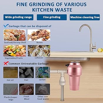 560W Garbage Disposal Kitchen Garbage Disposal Waste Disposer For Kitchen Sink