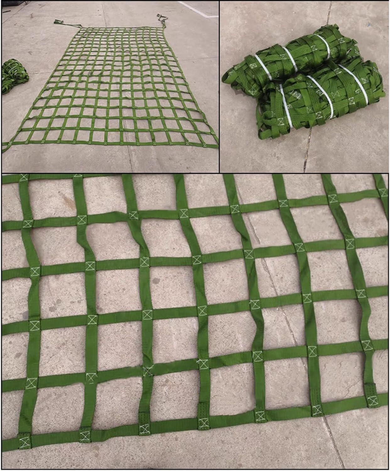 Handhabungsgurtnetze Hängendes Hebe-Frachtnetz Tragfähigkeit Hochleistungs-Motorrad-Bungee-Frachtnetz Kajak-Deck-Gepäcknetz Nylon-Schlingennetze (2 x 2 m/Masche 10 cm)