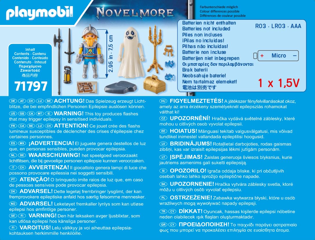 PLAYMOBIL | Novelmore | Duch zamku i rycerz | Zabawki dla dzieci od 4. roku życia | 71797