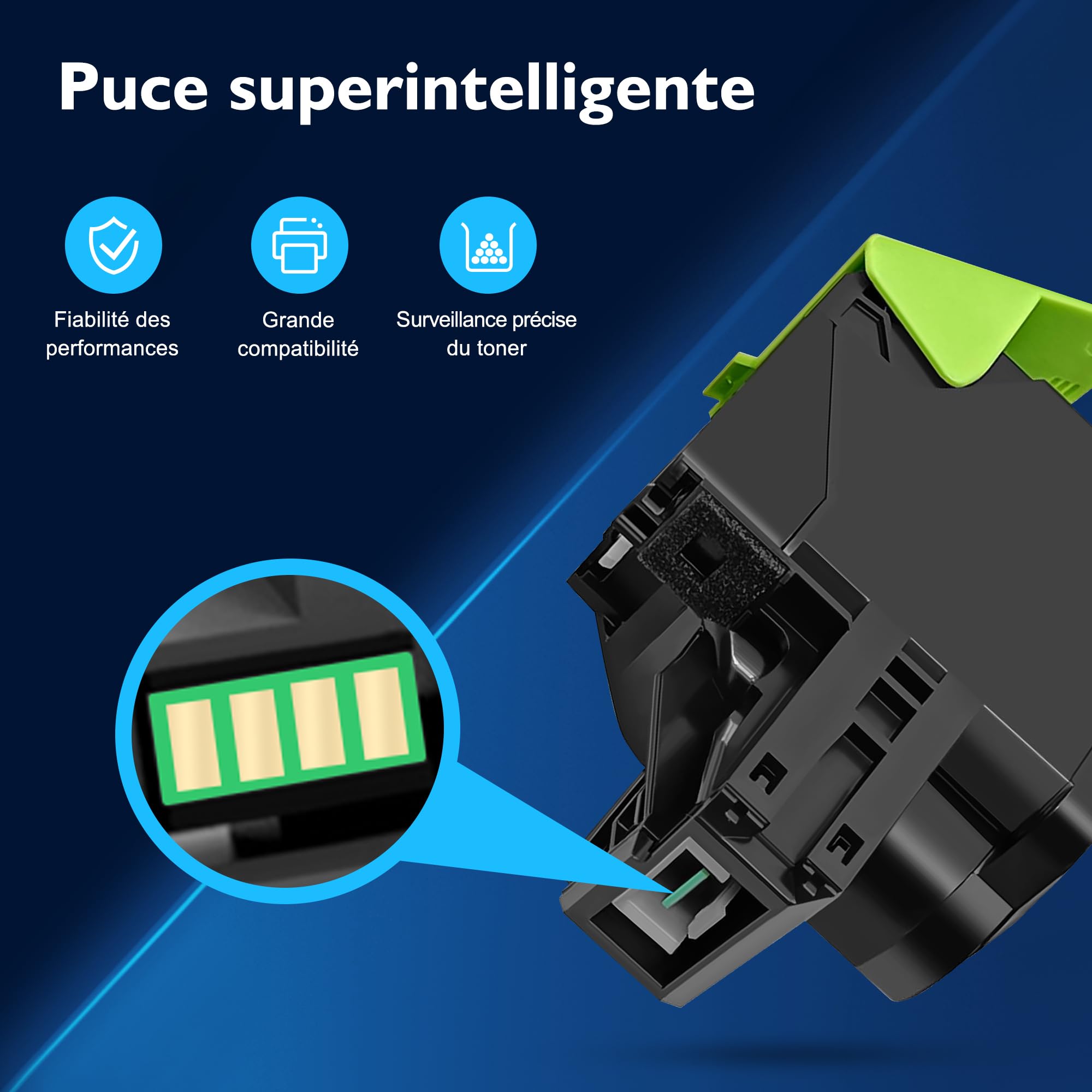 C310 C315 Toner Compatible pour Xerox C310 C315 Toner (Lot de 4)