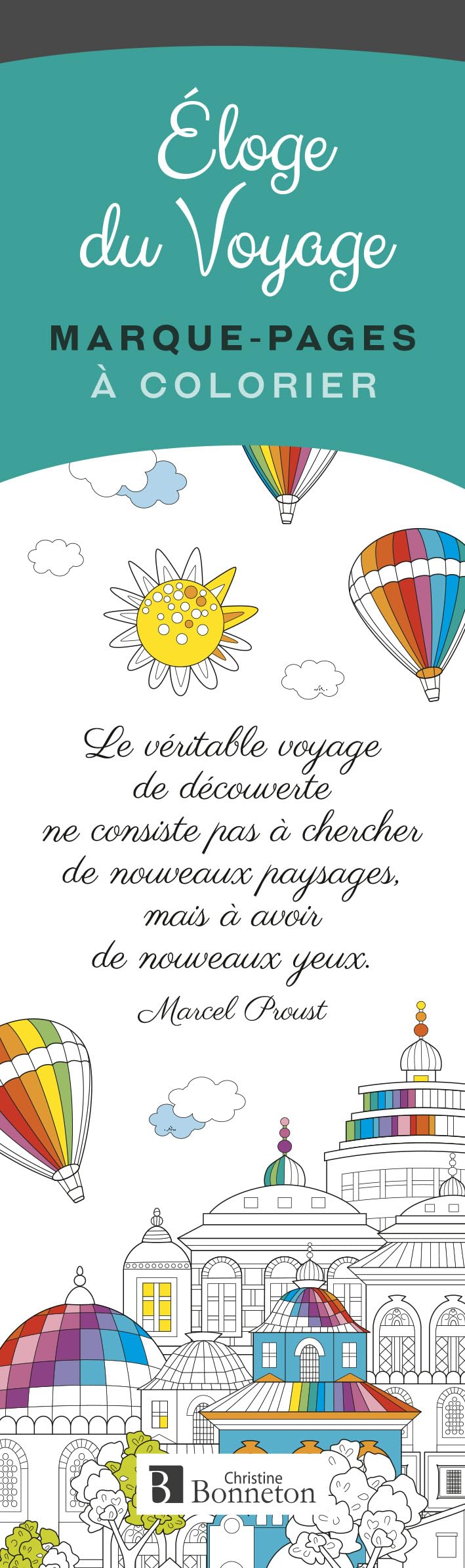Marque-pages à colorier : Éloge du voyage