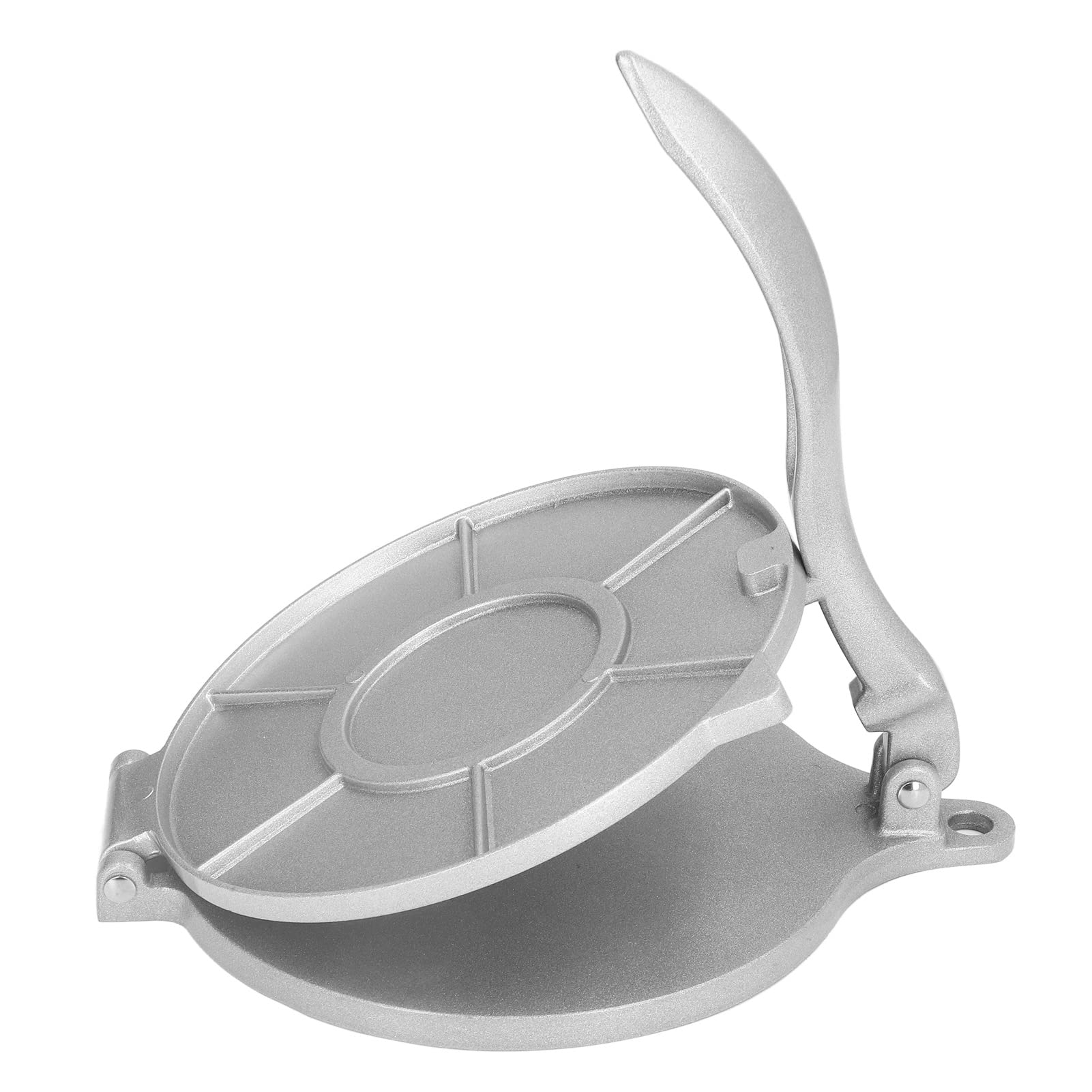 Fydun Tortilla Press 7.7 Inch, 7.7in Proof Aluminum Alloy Silver Cast Iron Maker 8 Cast Iron Tortilla Press Heavy Duty Quesadilla for Home Pasta Shops Cookie Presses Pre Seasoned