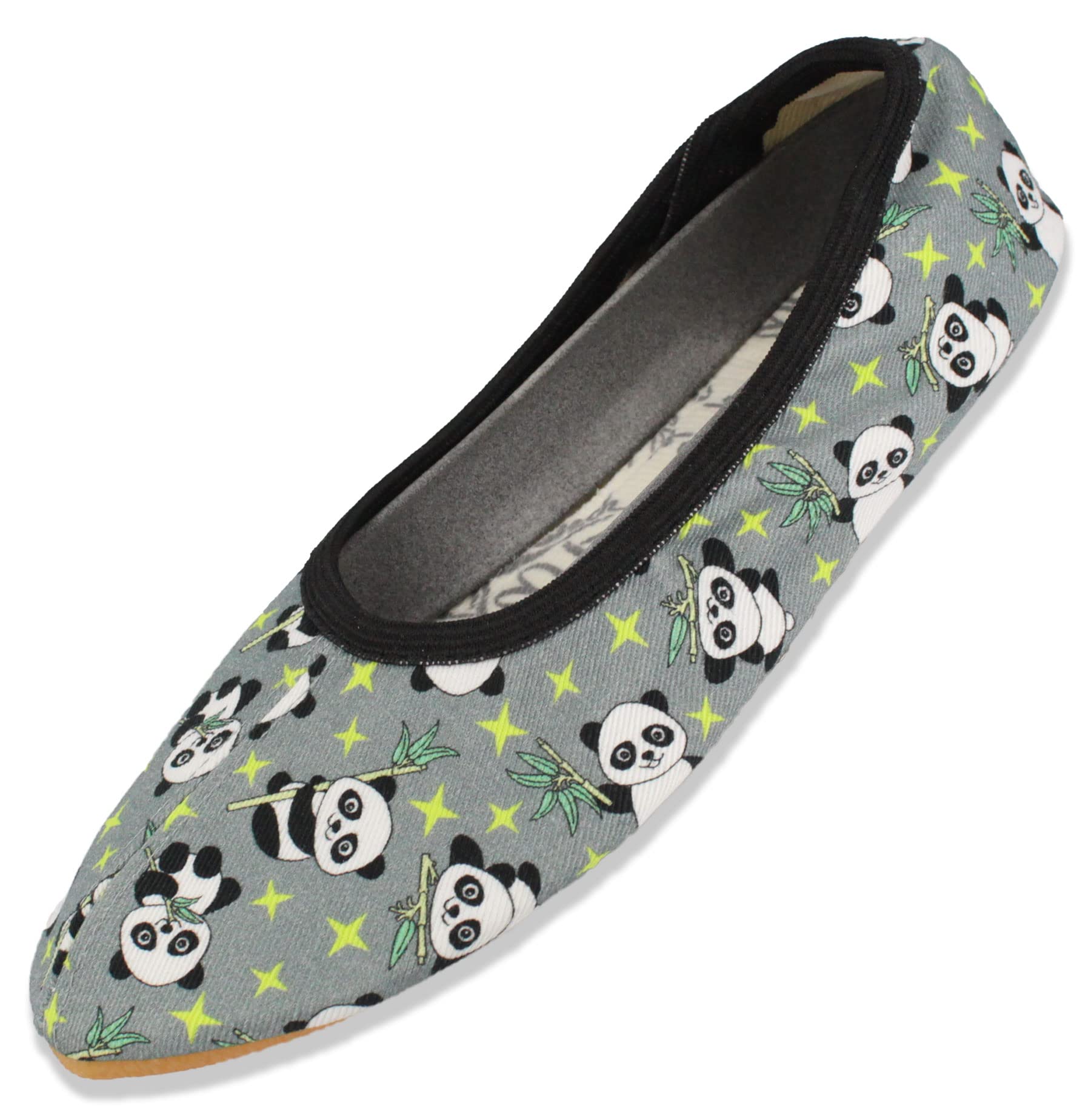 Beck Boys Panda Bear Slippers, gray, 10.5 UK Child