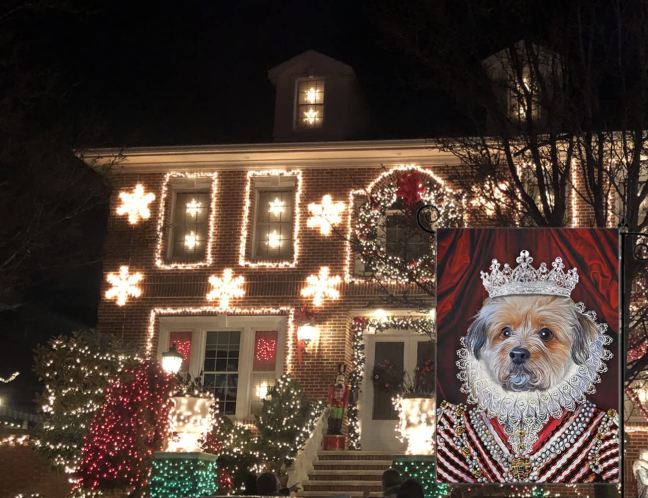 Drapeau De Jardin D'hiver 30,5 X 45,7 Cm Double Face En Toile De