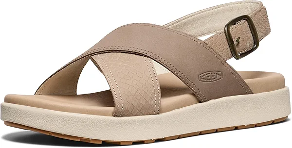 KEEN Women's Elle Luxe Cross Strap Cute Comfortable Leather Sandals