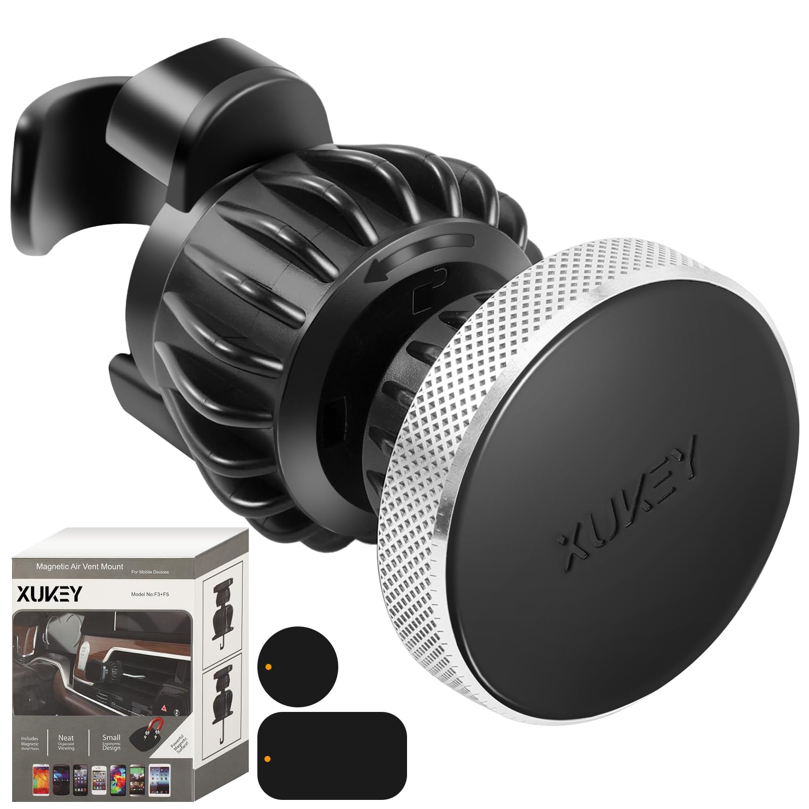 XUKEY Supporto per Tablet da Auto Magnetico per Poggiatesta, 2 in 1 Supporto per Tablet da Poggiatesta per Auto, SupportI per Borsa Rotazione a 360° Gancio Universale per Seggiolino