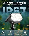 Solar Spot Lights Outdoor Waterproof IP67, 6 Lighting Modes 60 LED, Landscape Spotlights for Tree Yard Garden House Driveway Pathway(4 Pack)