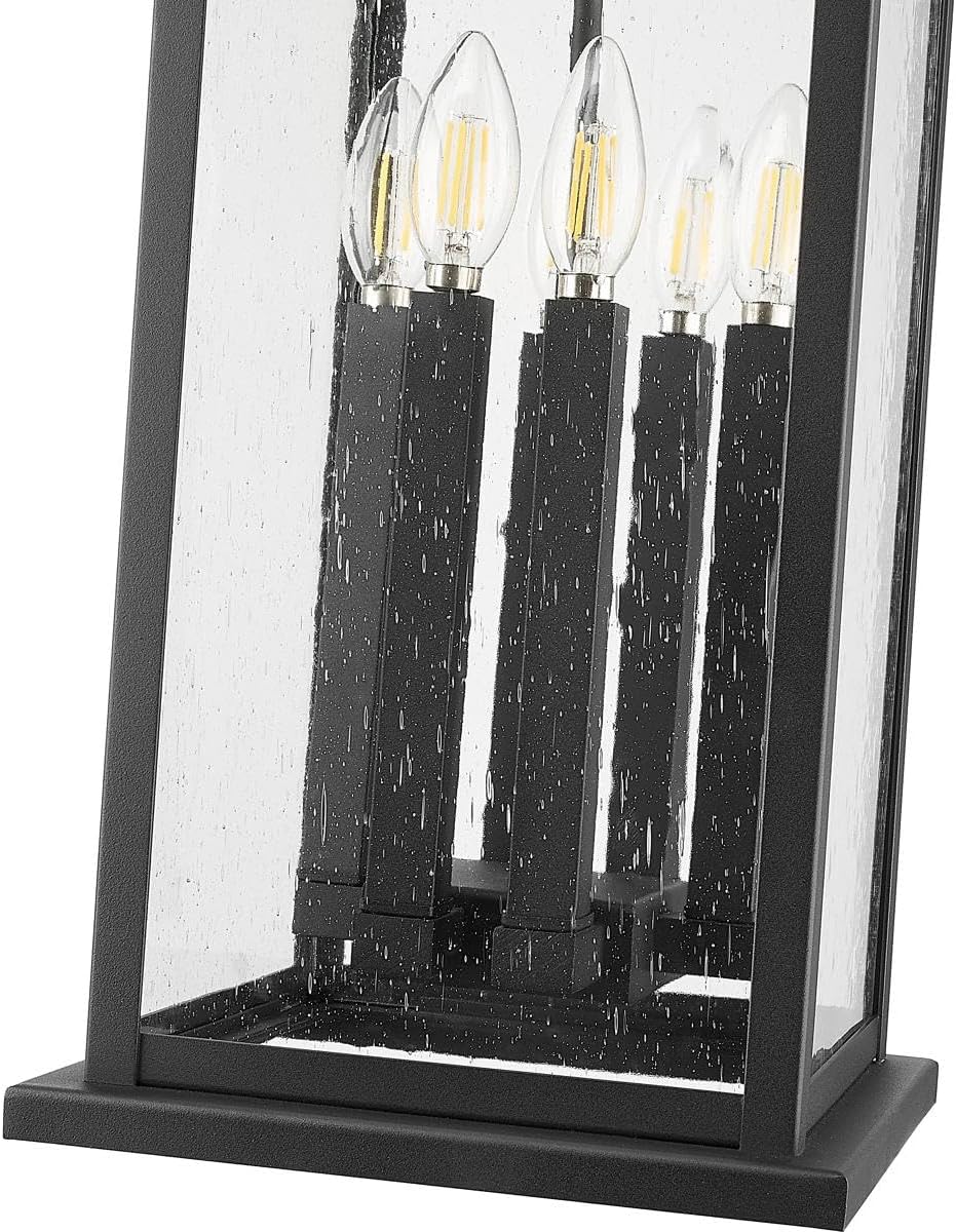 Z-Lite 5017CHXL-BK Tiberius - 6 Light Outdoor Chain Mount Pendant-31.5 Inch Tall and 12 Inch Wide