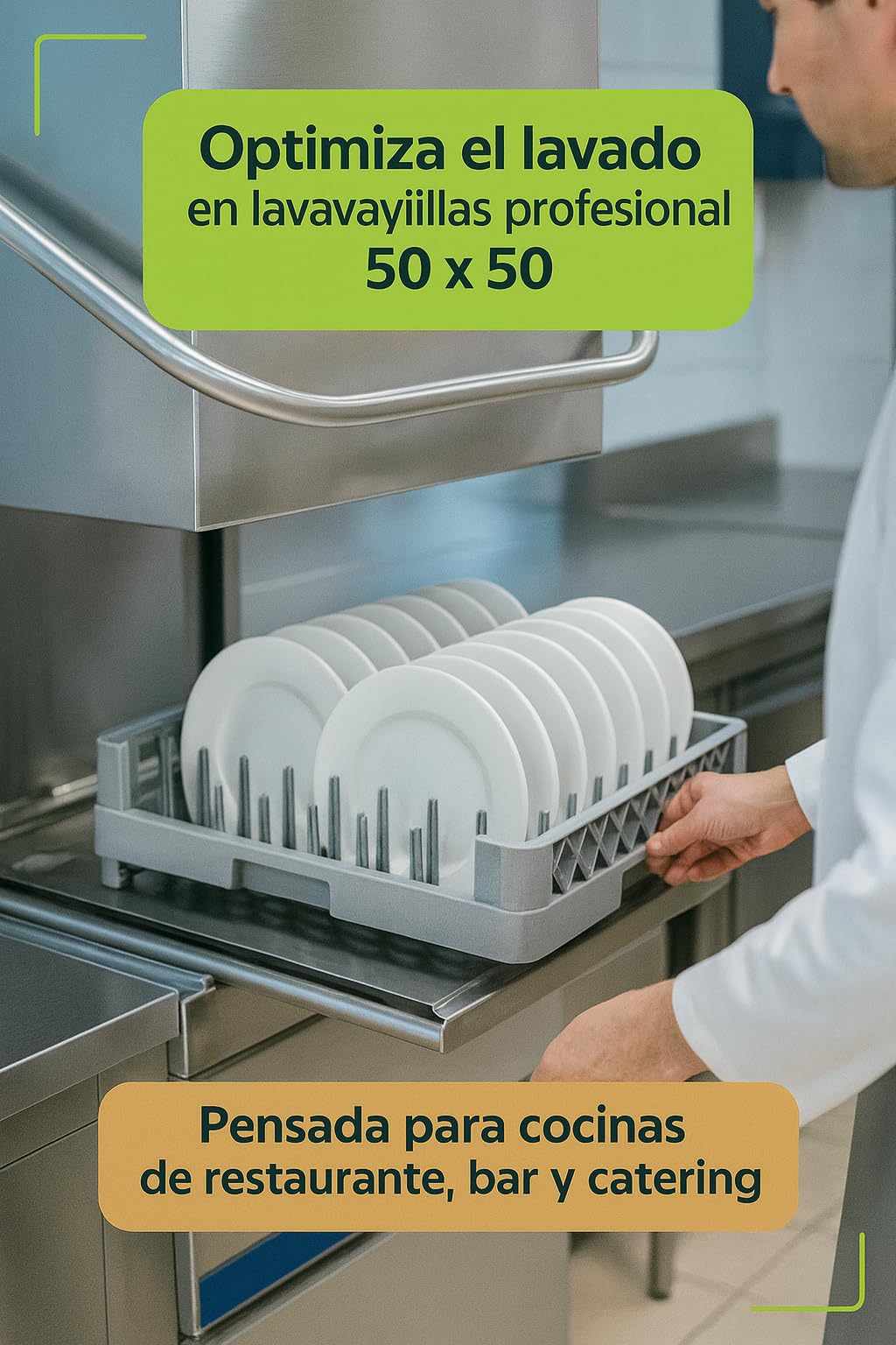 Universal Dishwasher Basket 50 x 50 cm Heavy Duty Polypropylene for Professional Kitchen Bars Hotels Pub Bar