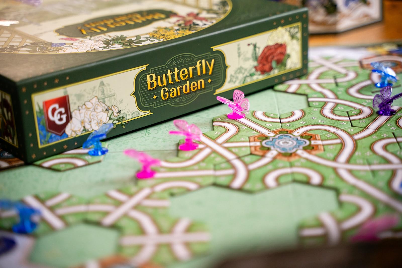 Capstone Games | Butterfly Garden | Boardgame by Reiner Knizia | Tile Placement Game for 2 to 4 Players Ages 8 and Up | English