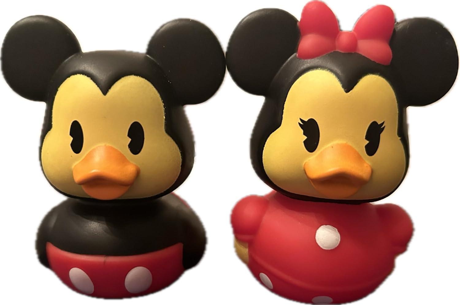 Just Play Rubber Ducks, Minnie and Mickey Mouse, 2.5" Bath Toys for Kids