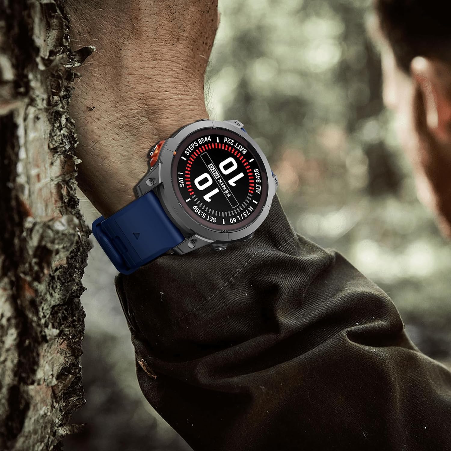 Compatible with Garmin Fenix 7X Band, 26mm Soft Silicone Watch Band Replacement for Fenix 5X/Fenix 6X/Fenix 5X Plus/Fenix 6X Pro/Fenix 7X Pro/Fenix 3/Fenix 3 HR Smartwatch - Image 7