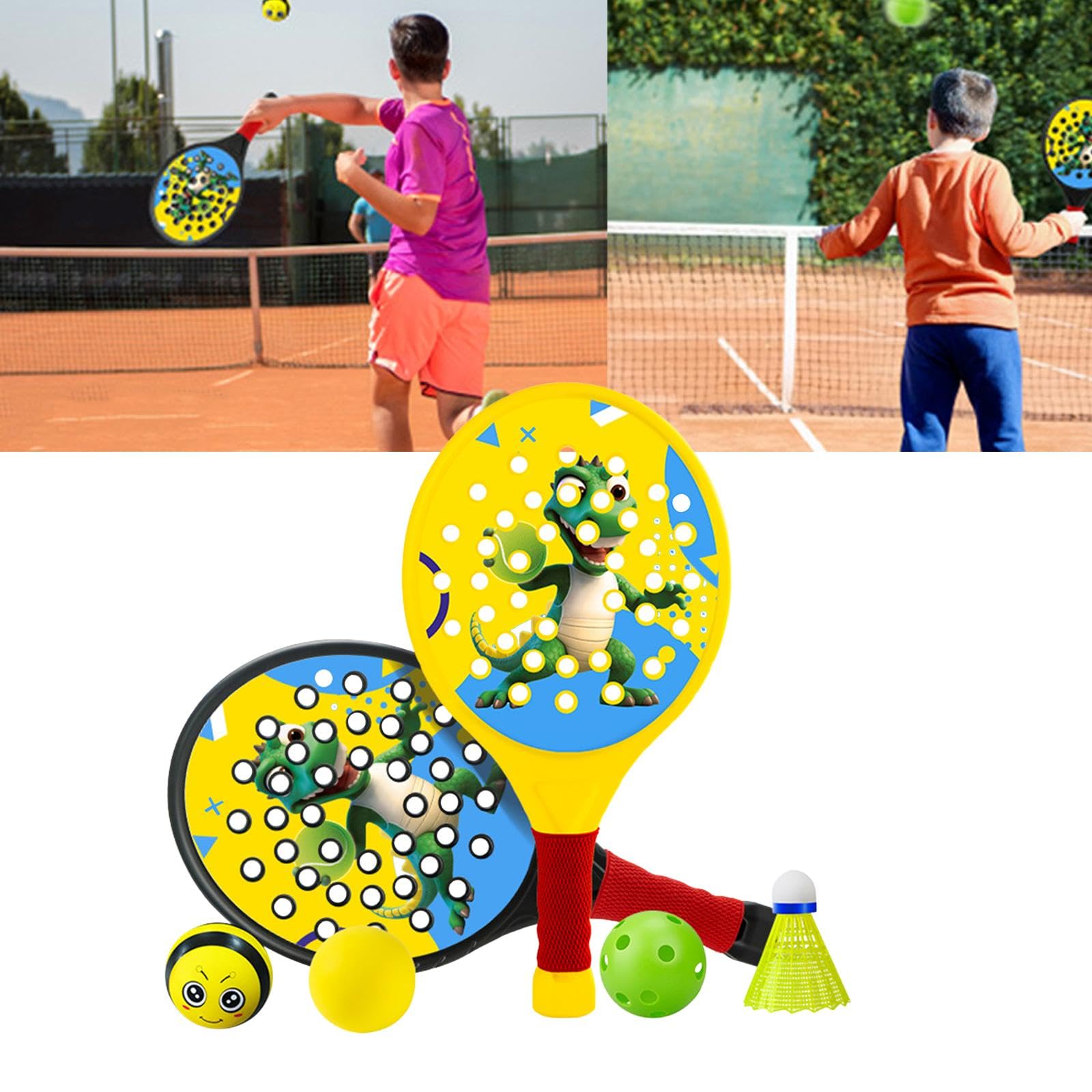 2X Paddle Tennis Racquet Baschetti per Bambini per L'allenamento per Principianti Junior