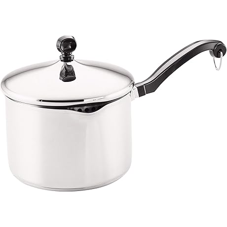 Revere Ware Classic Stainless Steel 3-Quart Covered Straining Saucepan