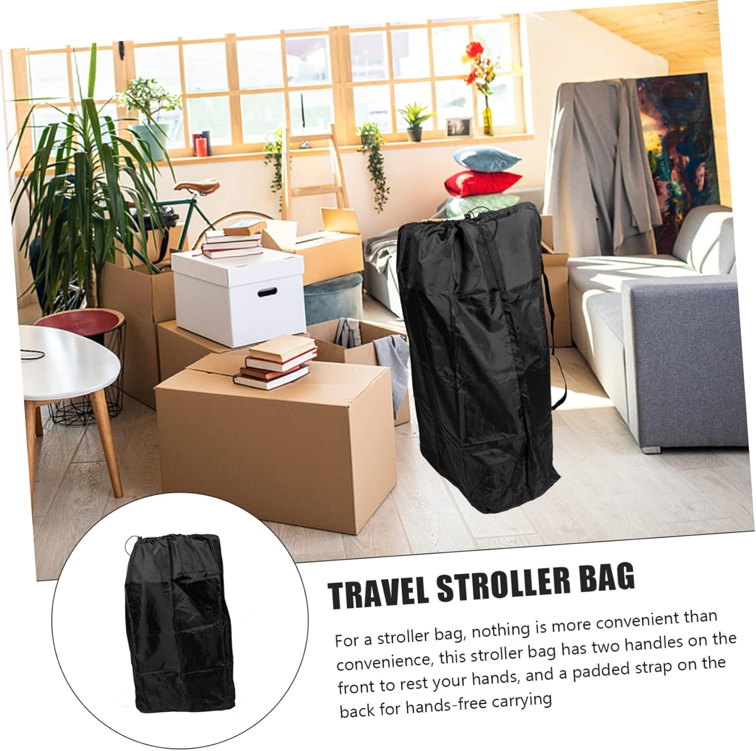 VICASKY 2pcs Stroller for Airplane Storage for Gate Check and Transport Double Shoulder Straps for Easy Carrying Compatible Strollers image 3 of 9 B0F5LG382R