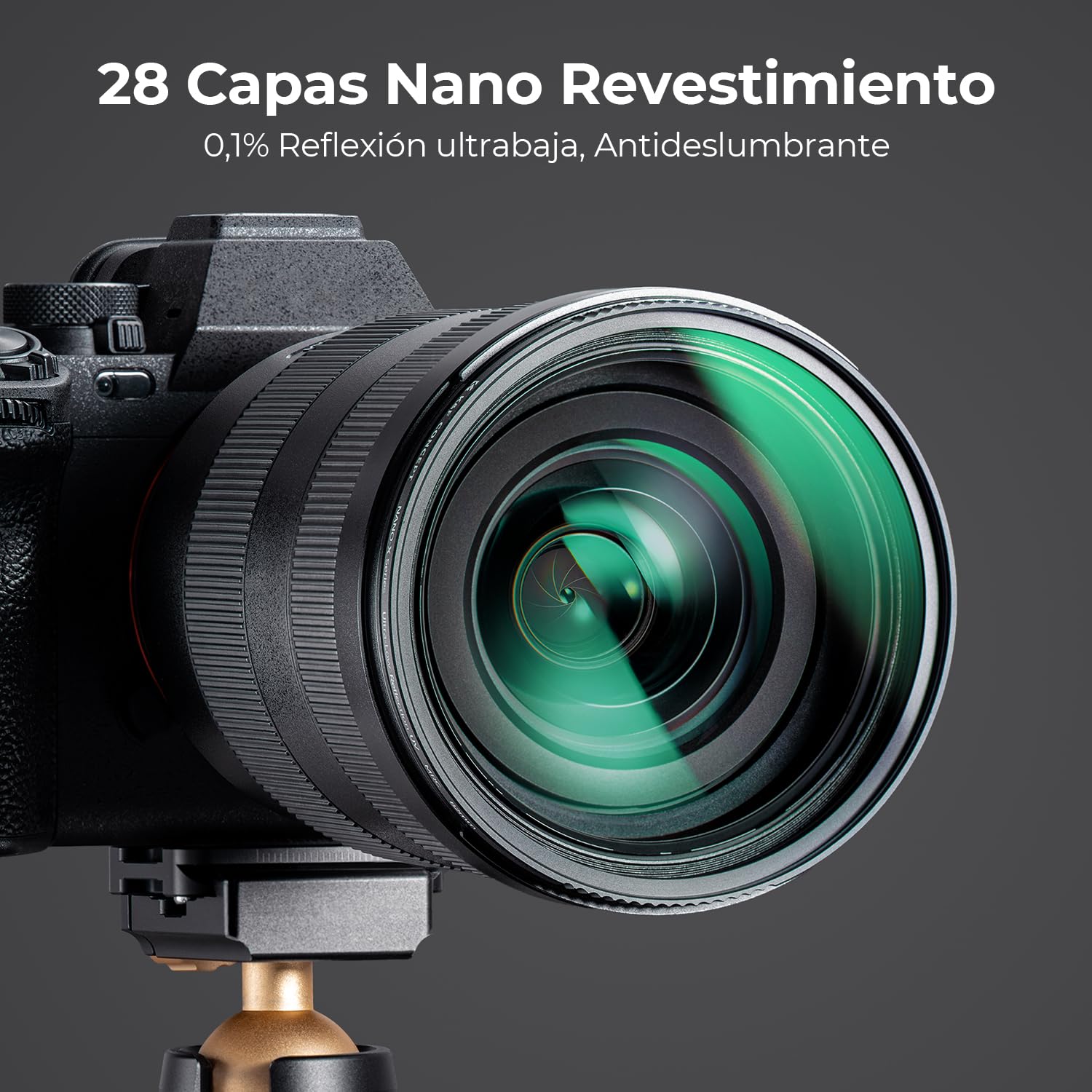 K&F CONCEPT Nano-Xcel 77mm Filtro UV Reflex Ultra Baja, Filtro de Protección HD Vidrio Óptico HD con 28 Capas Revestimiento Nano