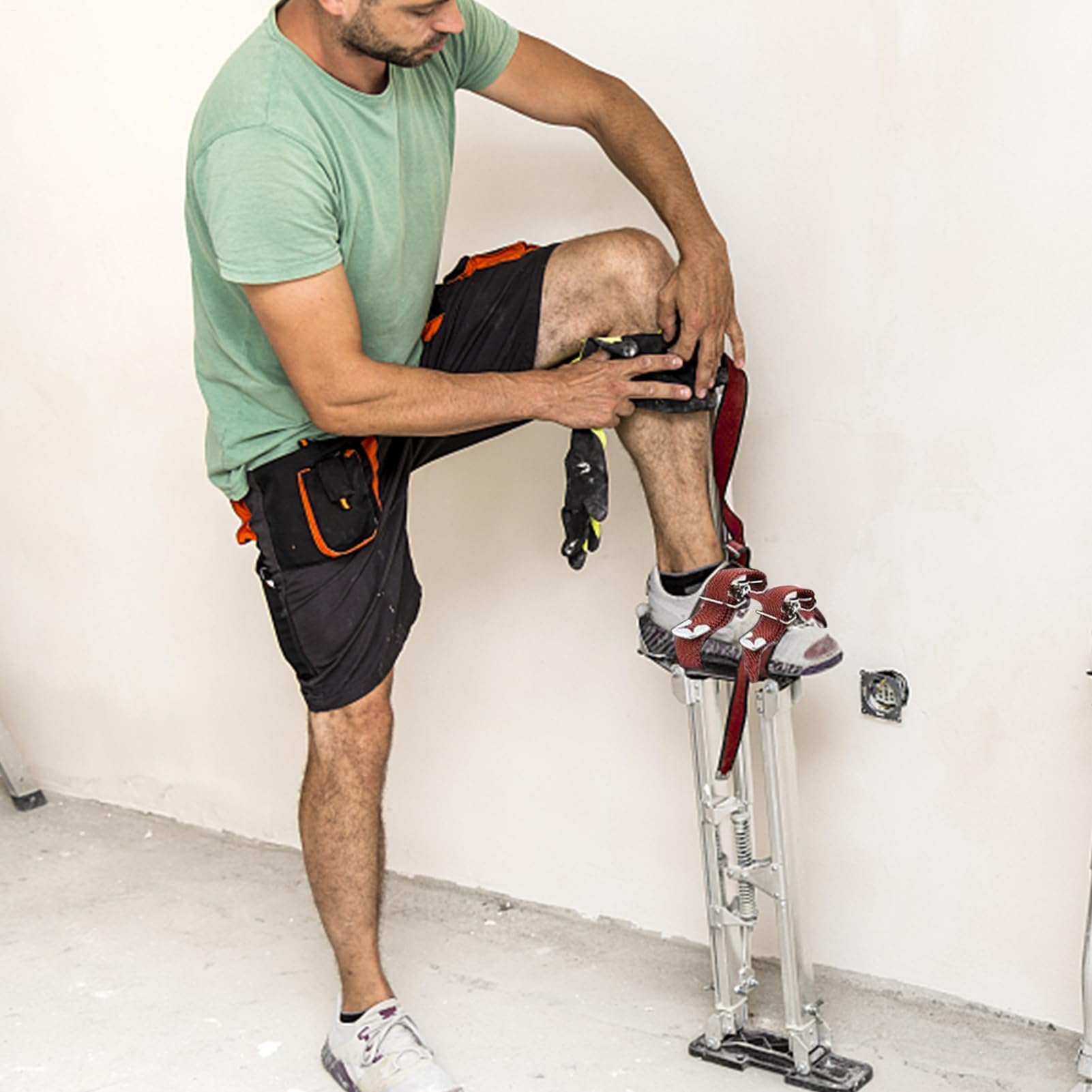 Arnés Para Zancos - Bandas Ajustables Protectoras Acolchadas Para Piernas - Para Proyectos De Renovación, Pintura, Construcción Y Trabajos En Techos