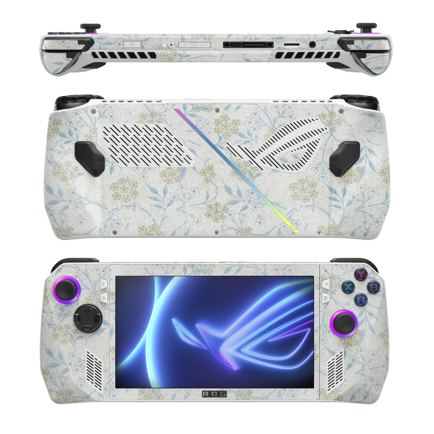 MightySkins Glossy Glitter Skin Compatible with Asus ROG Ally - Jasmine | Protective, Durable High-Gloss Glitter Finish | Easy to Apply, Remove, and Change Styles