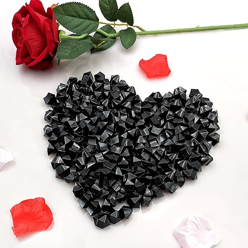 Miniatura 5 de Rellenos de Jarrón Negros para Decoración del Hogar, Cubitos de Hielo Triturado Falsos, Rellenos de Jarrón, 150 piezas Cubitos de Hielo Falsos